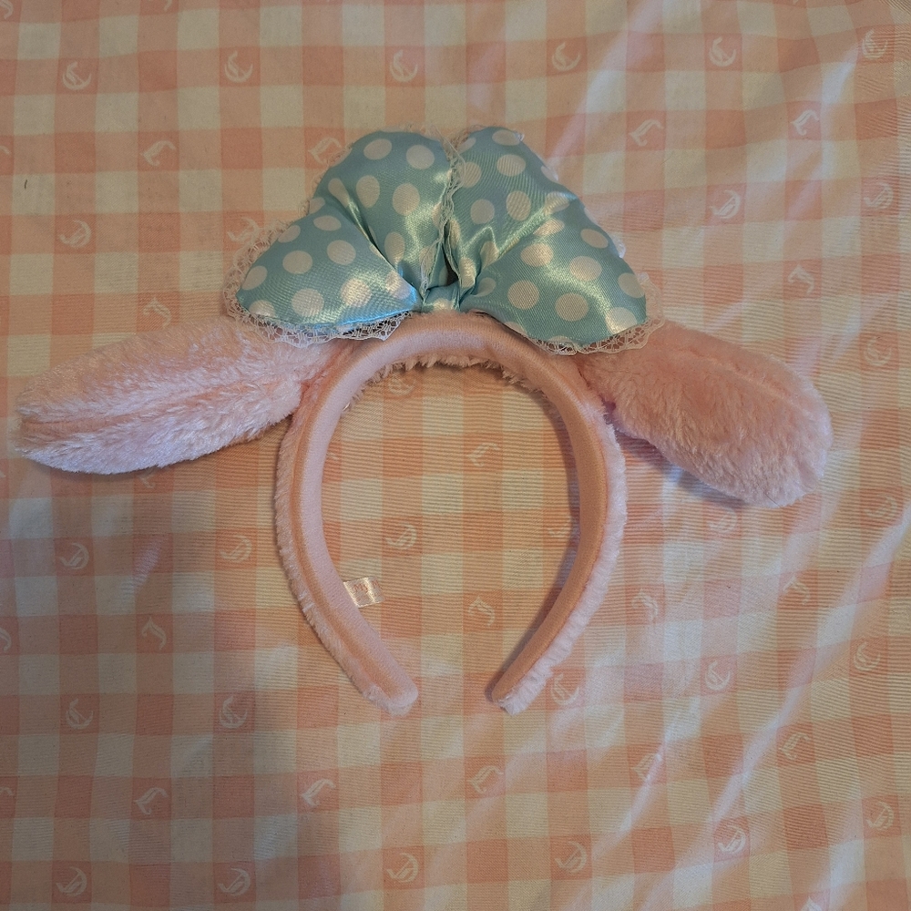 My Melody Puroland Blue and White Polkadot Bow Headband